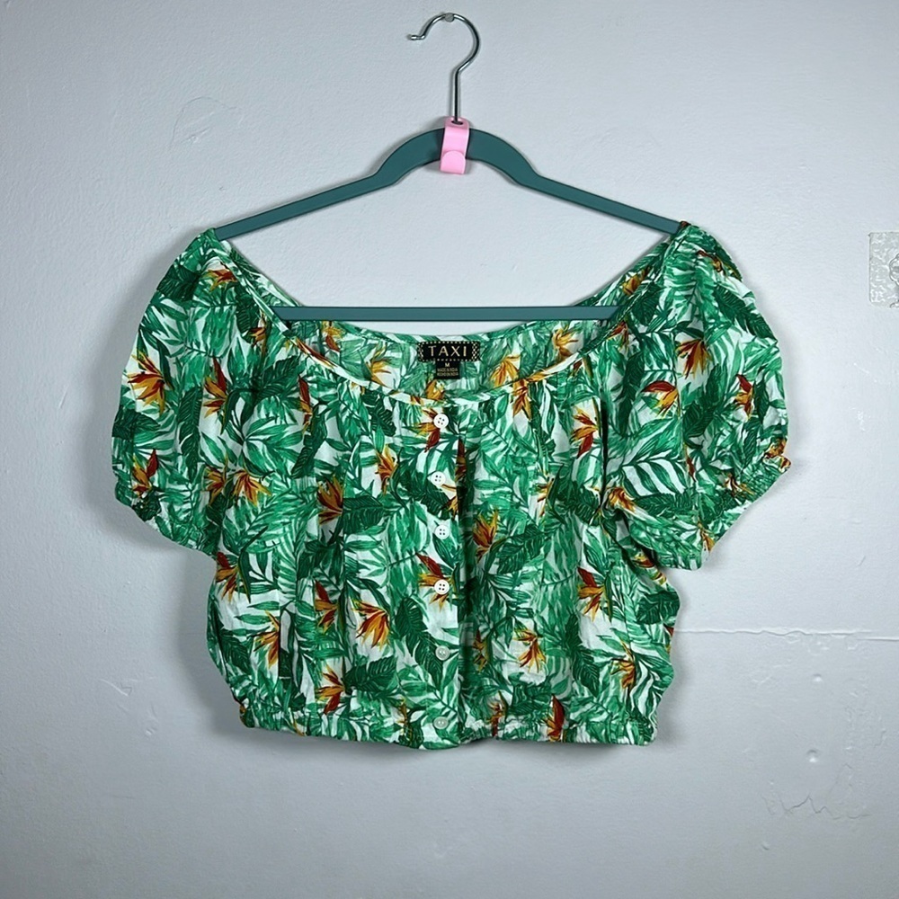 Taxi Hawaiian Crop Top size Medium